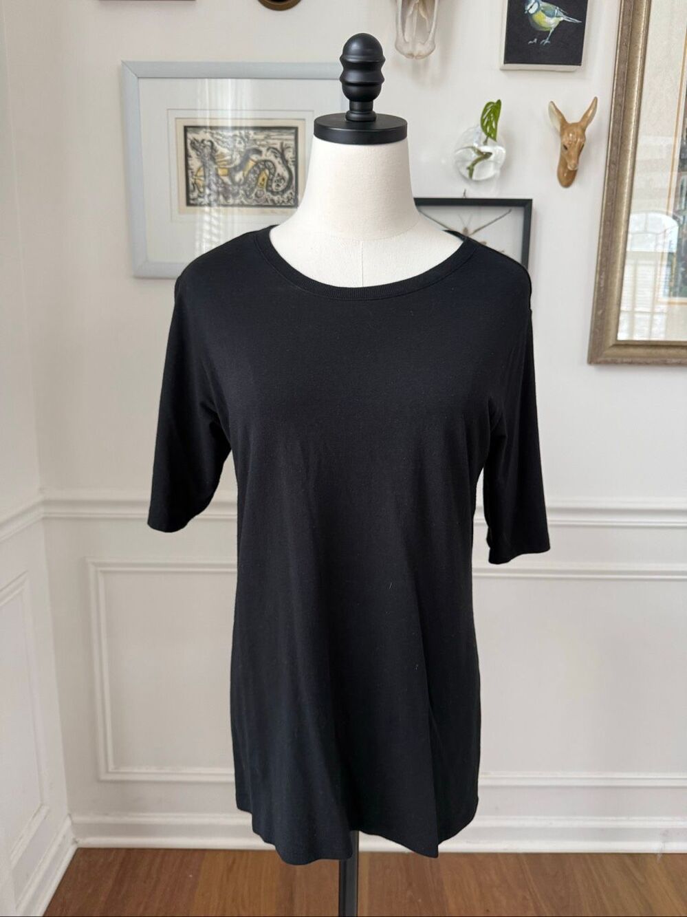 Universal Standard Round Neck Tshirt Tee Black XS 10 12 L